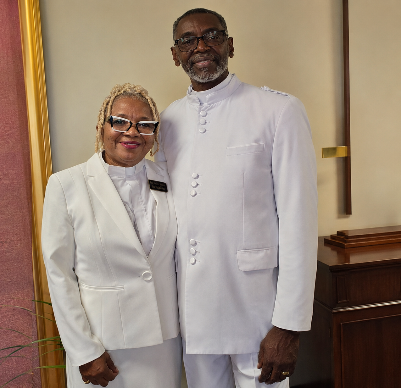 Pastor Rev. John M. Wooten and Pastor Rev. Patricia Wooten of Higher Calling Baptist Church in Wilson, NC